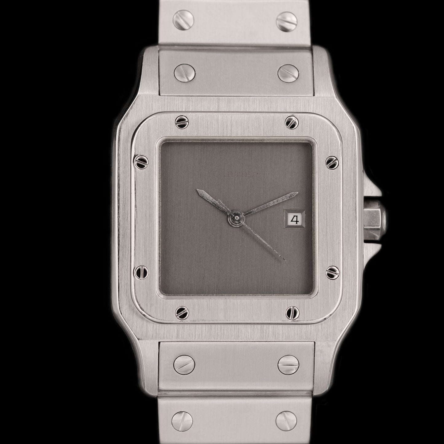 Cartier Santos Carreé Slate Gray "Ghost" ref.2960 from 1970s