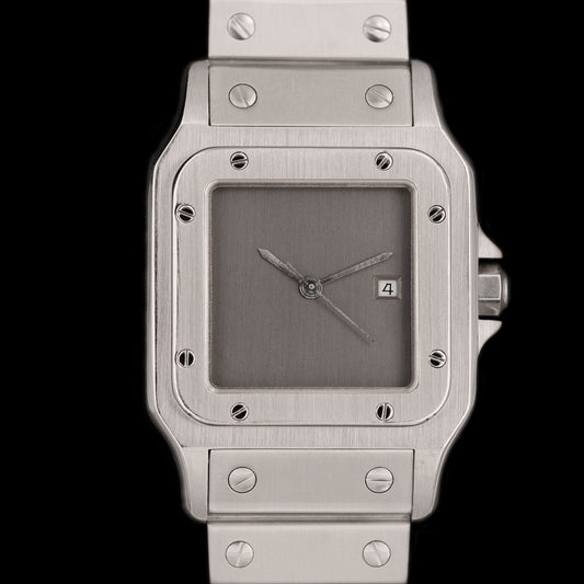 Cartier Santos Carreé Slate Gray "Ghost" ref.2960 from 1970s