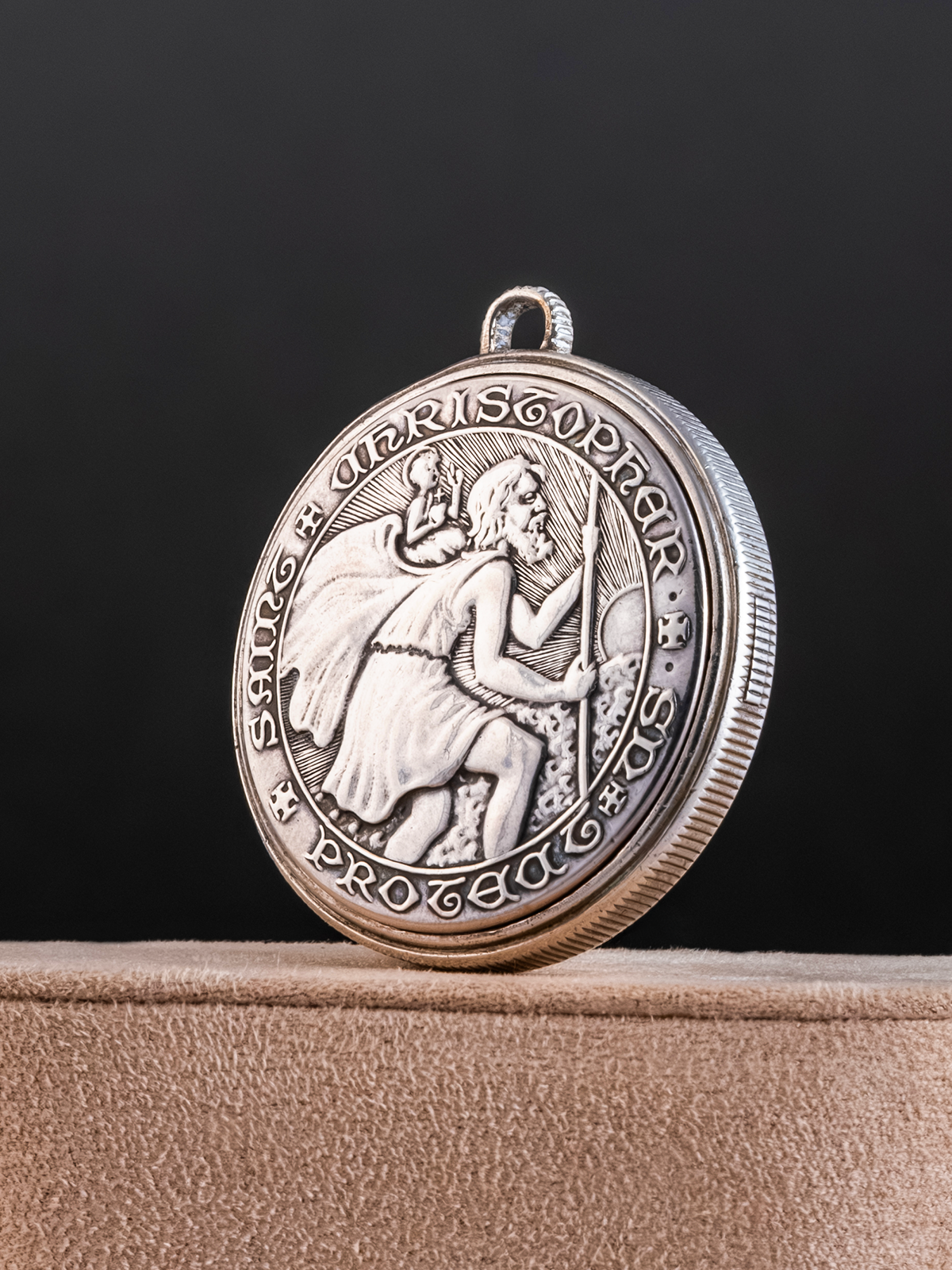 Movado Saint Christopher Coin Watch ref.24911 from 1950s