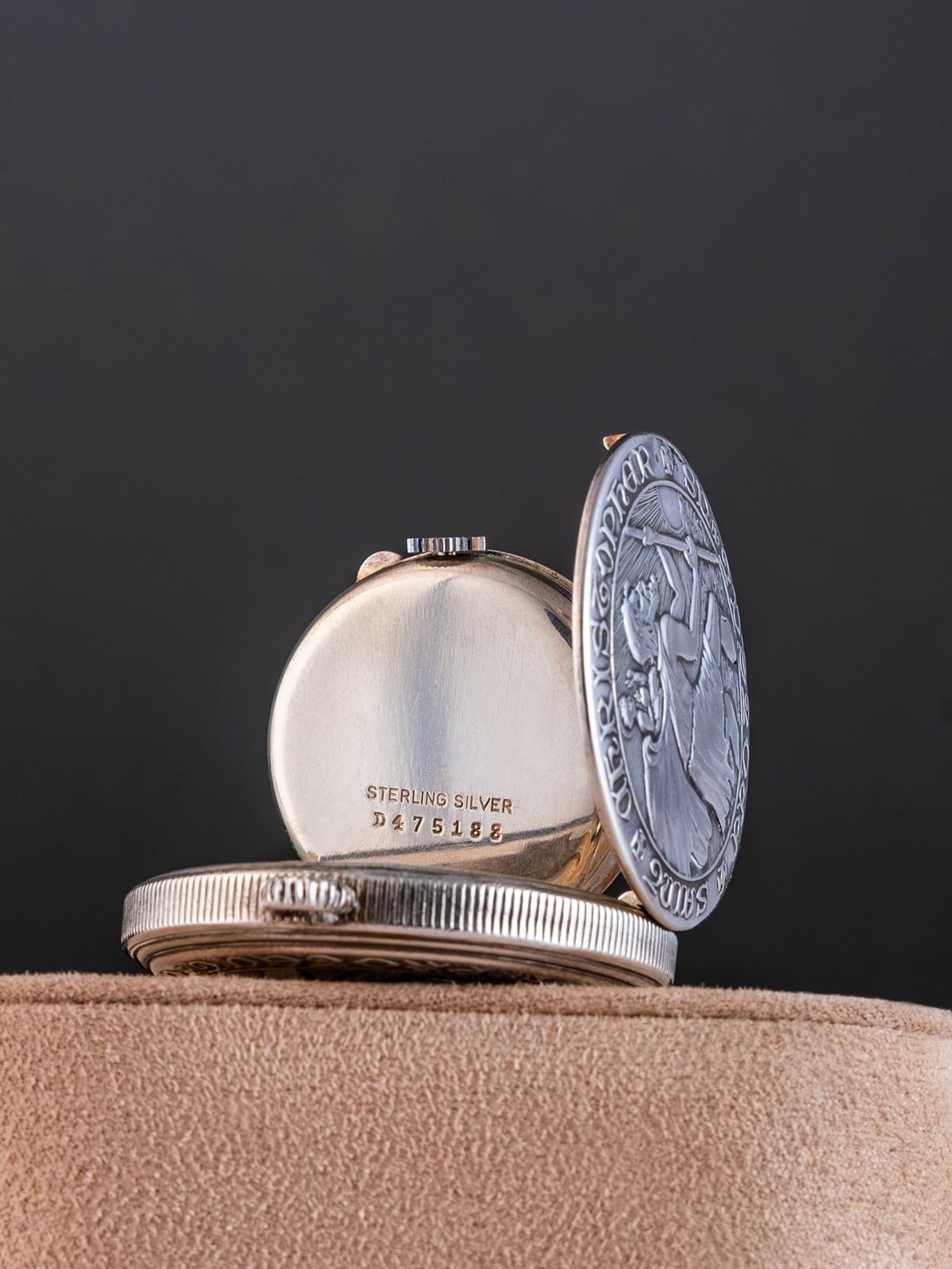 Movado Saint Christopher Coin Watch ref.24911 from 1950s