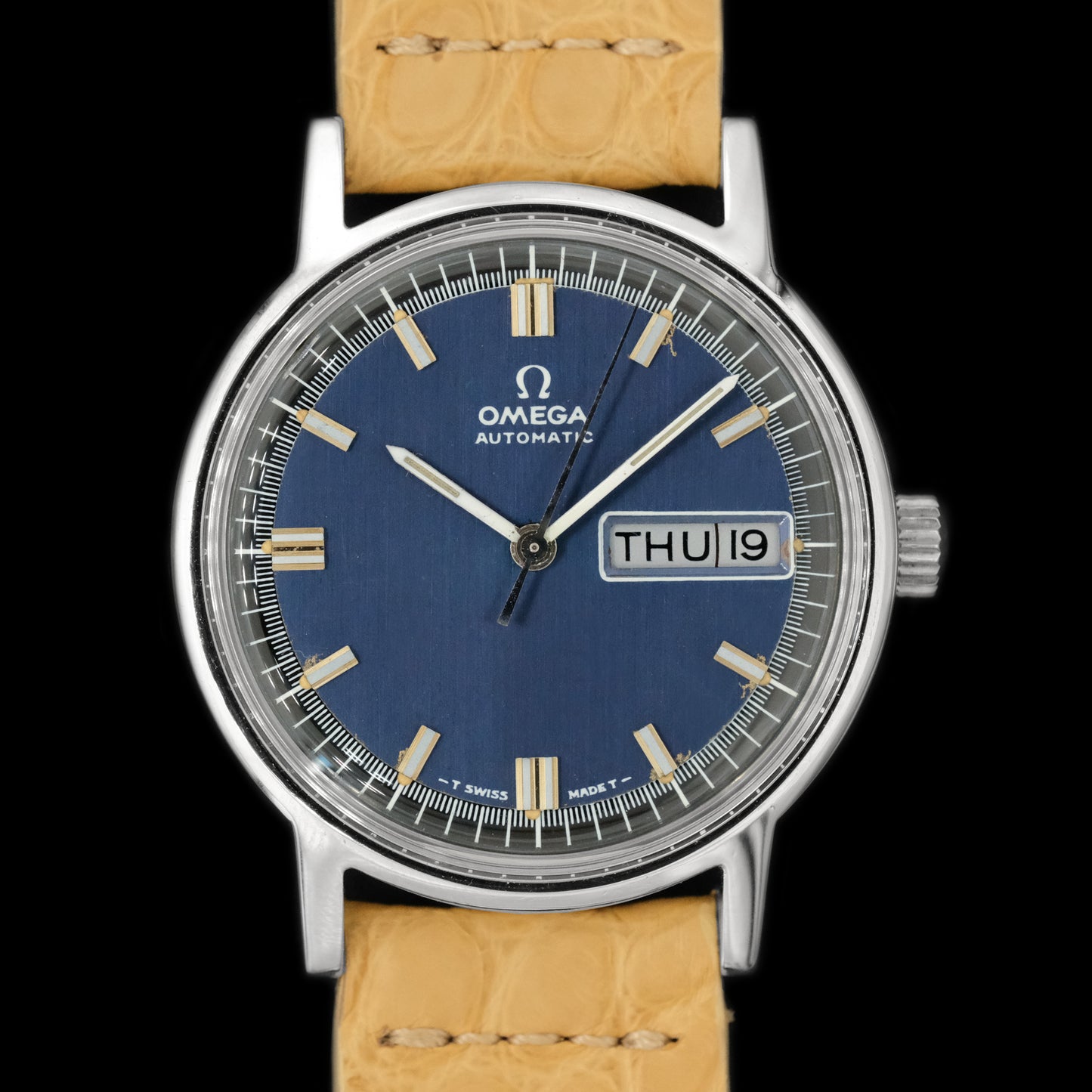 Omega DeVille Exotic Racing Blue Dial ref.166.0140 from 1975