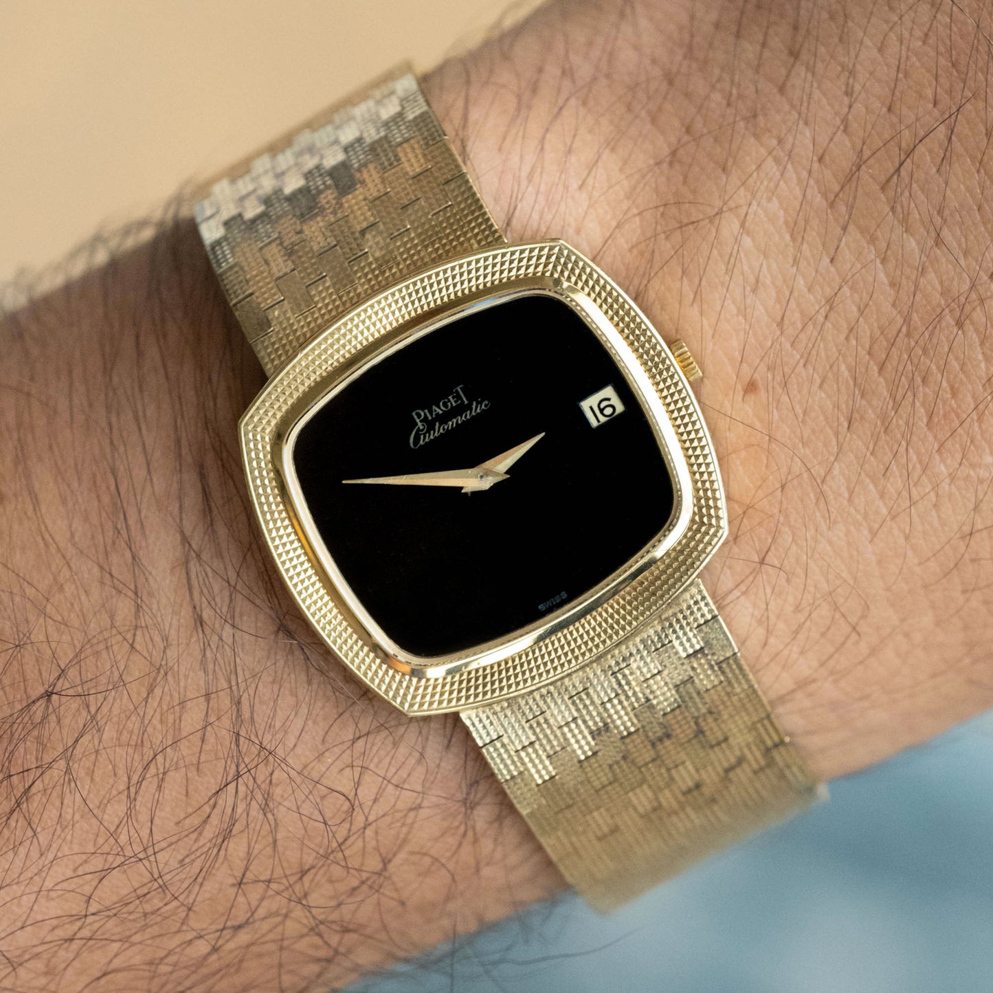 Piaget TV Onyx ref.13436 from 1970s