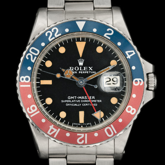 Rolex GMT Master 1675 Mk1 long E "Pumpkin" from 1969