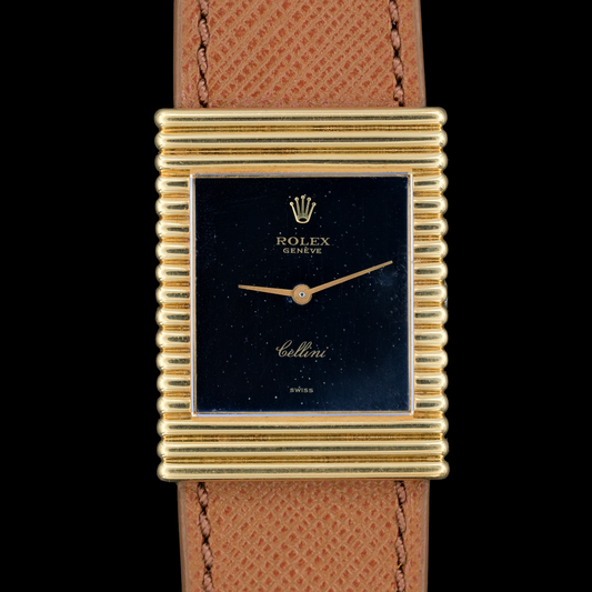 Rolex Cellini ref.4012 Blue Mirror dial Ribbed case from 1975