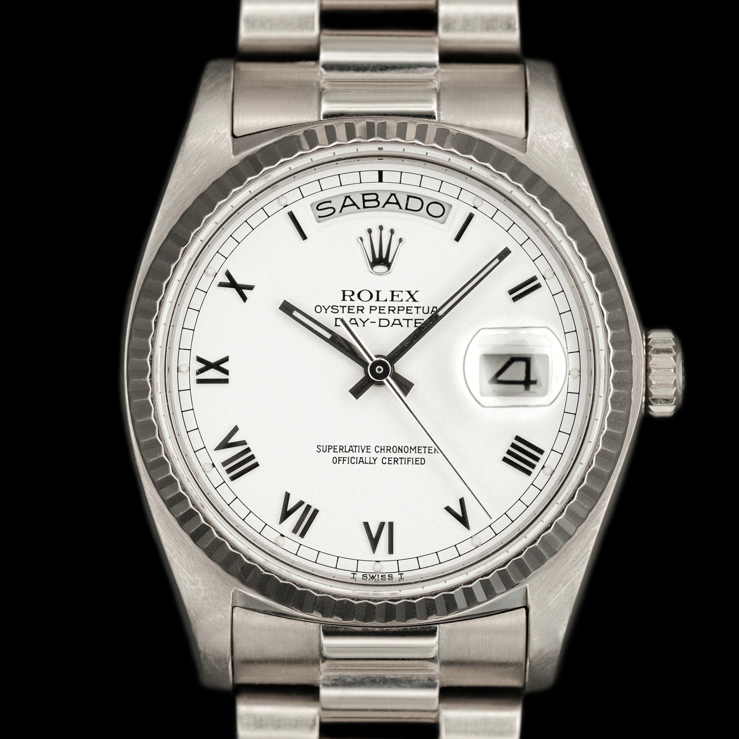 Rolex Day Date Stick Roman Dial ref.18039 from 1989