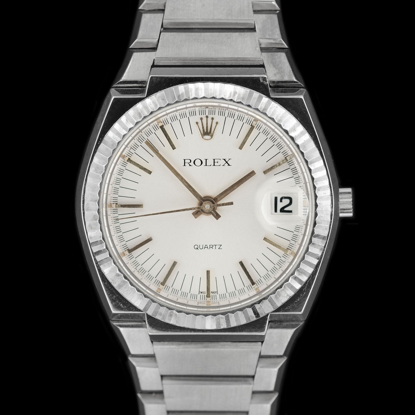 Rolex Texano ref.5100 Quartz Beta-21 White Gold from 1970