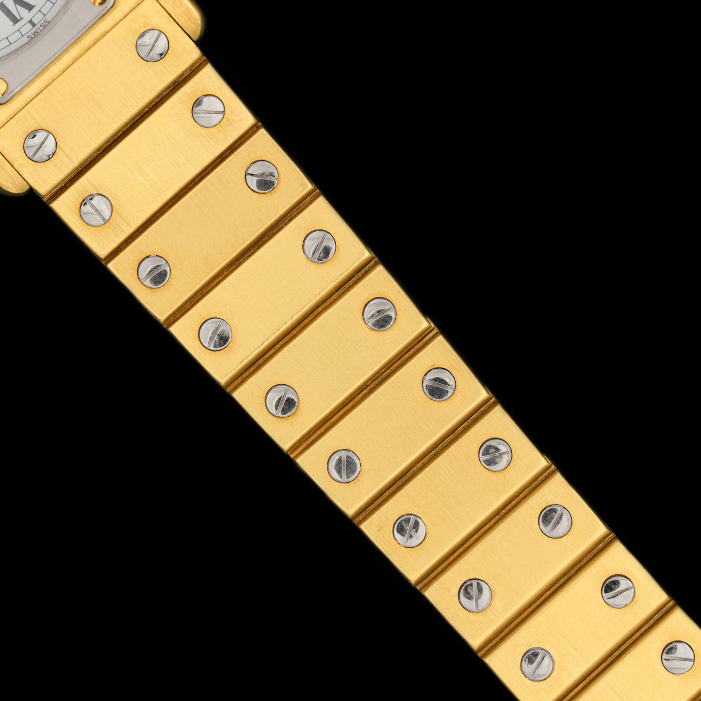Santos Octagon Bianco Giallo "Deux Ors" ref.2965 from 1980s