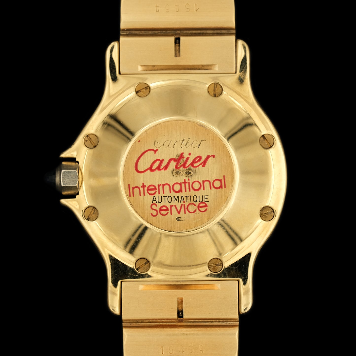Santos Octagon Bianco Giallo "Deux Ors" ref.2965 from 1980s