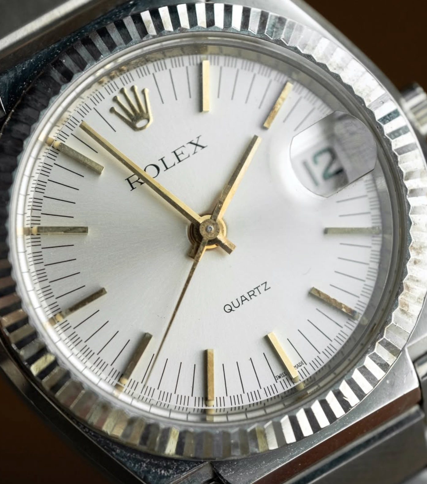 Rolex Texano ref.5100 Quartz Beta-21 White Gold from 1970