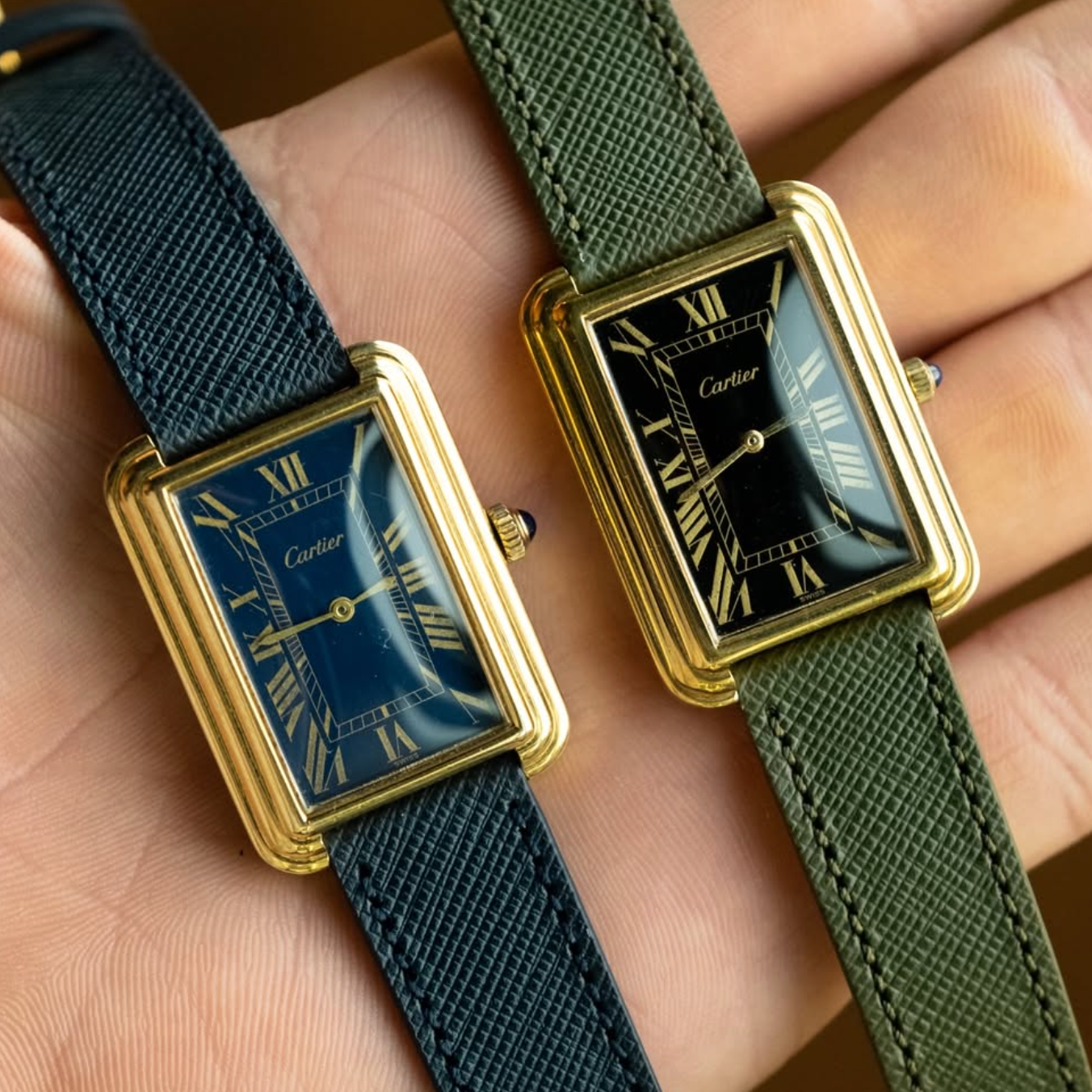 Cartier Stepped Case Jumbo "Paris" black ref.1543 from 1975