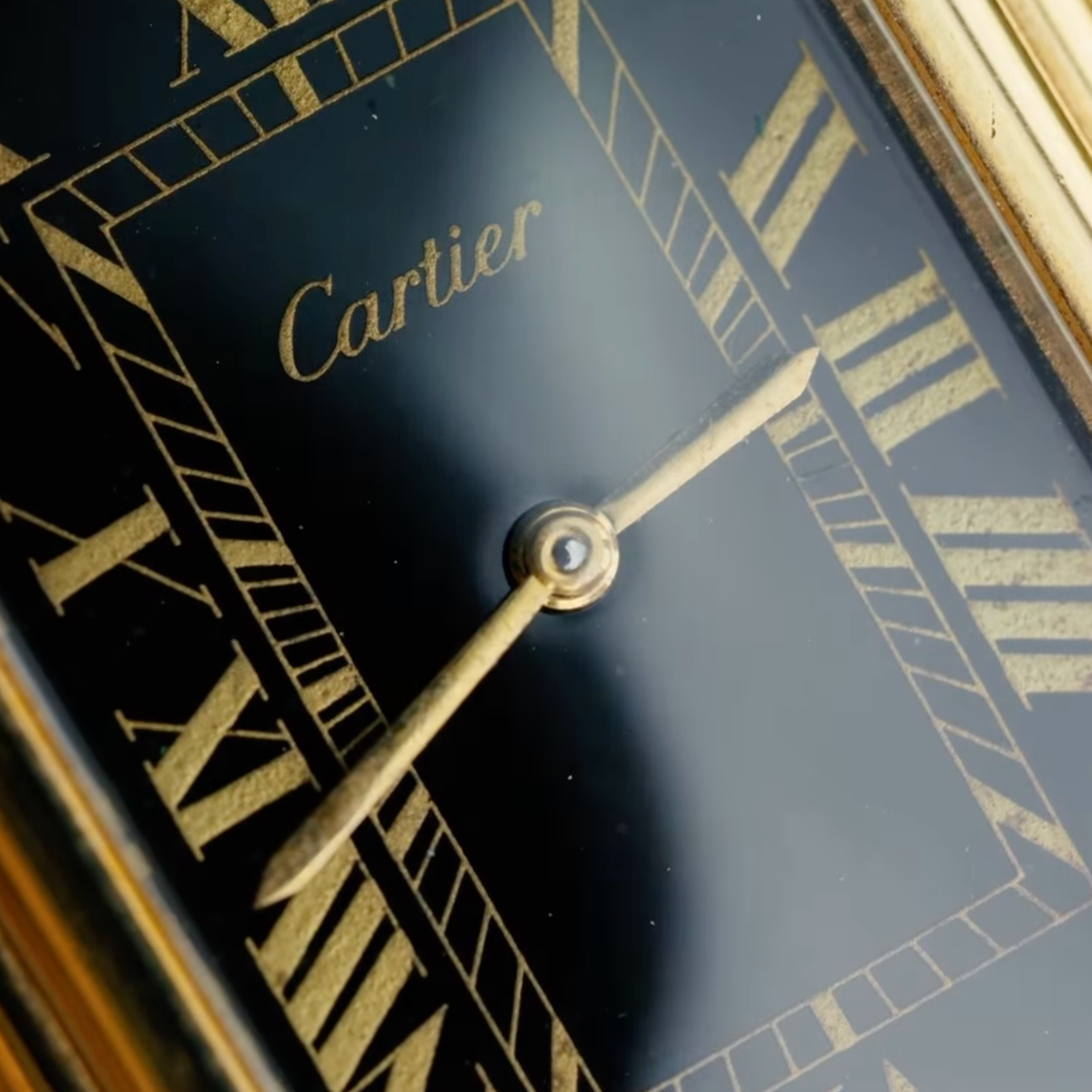 Cartier Stepped Case Jumbo "Paris" black ref.1543 from 1975