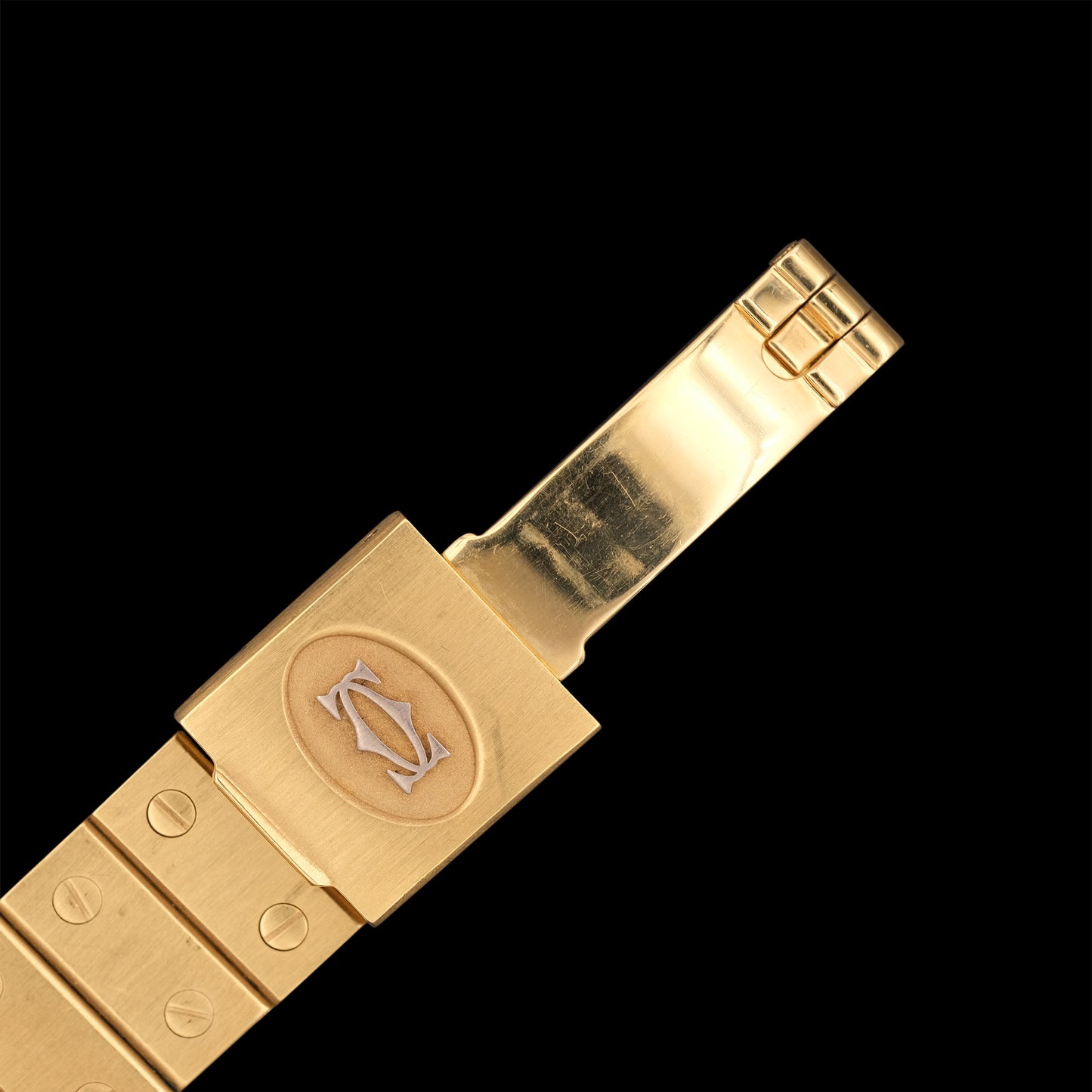 Cartier Santos Carrée Or Massif Diamonds 18k ref.2960 from 1979