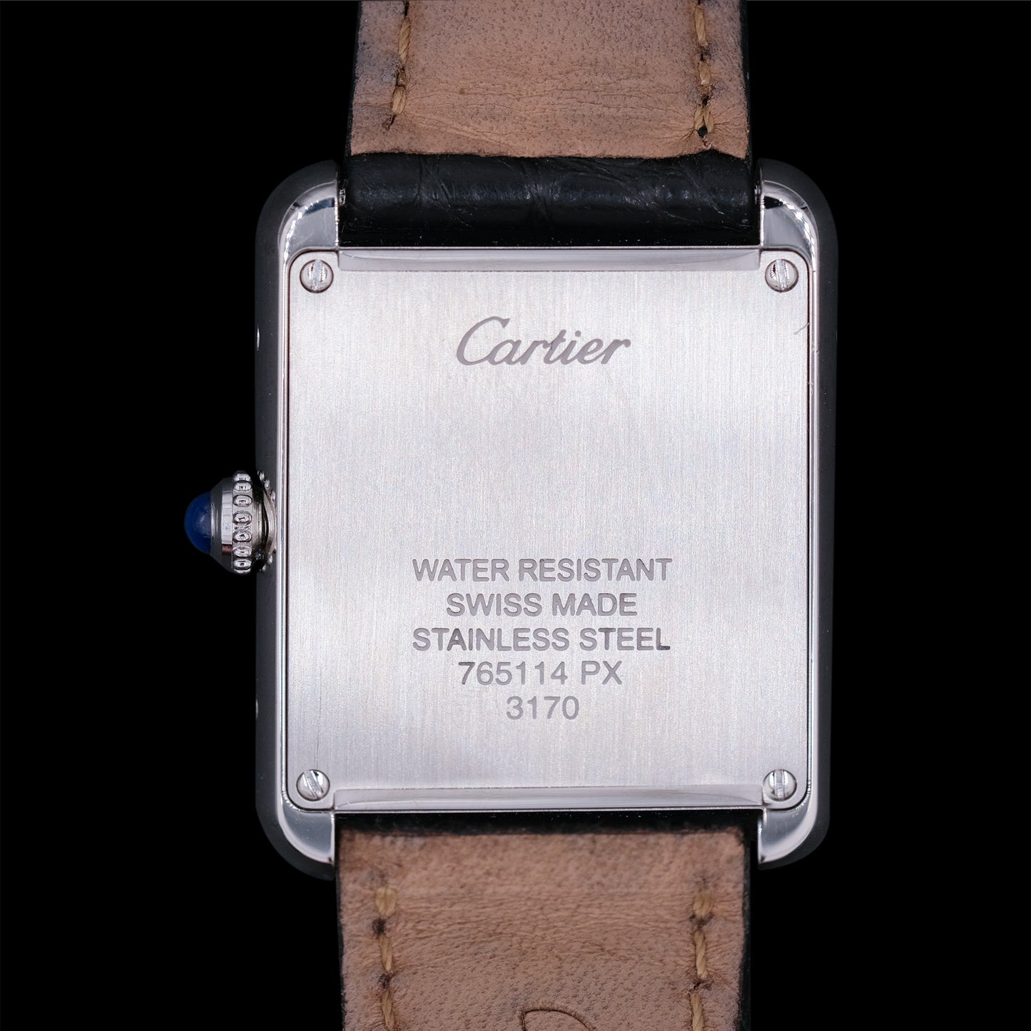 Cartier Tank Solo "Piano" Ladies   ref.3170 fullset from 2013