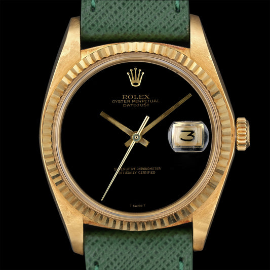 1975 Rolex Datejust Reference 1601 In Yellow Gold With Black Onyx Dial -  HODINKEE Shop