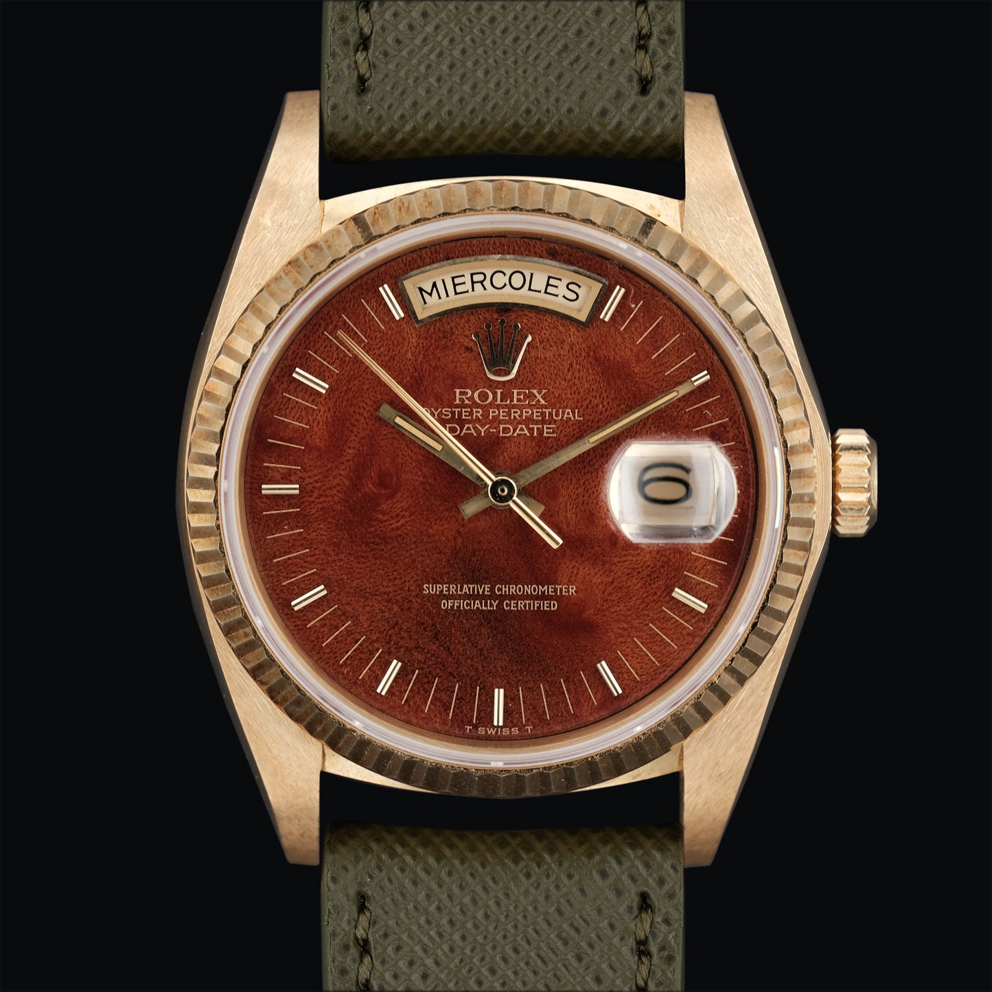 Rolex Day-Date 18038 Wood Dial from 1981