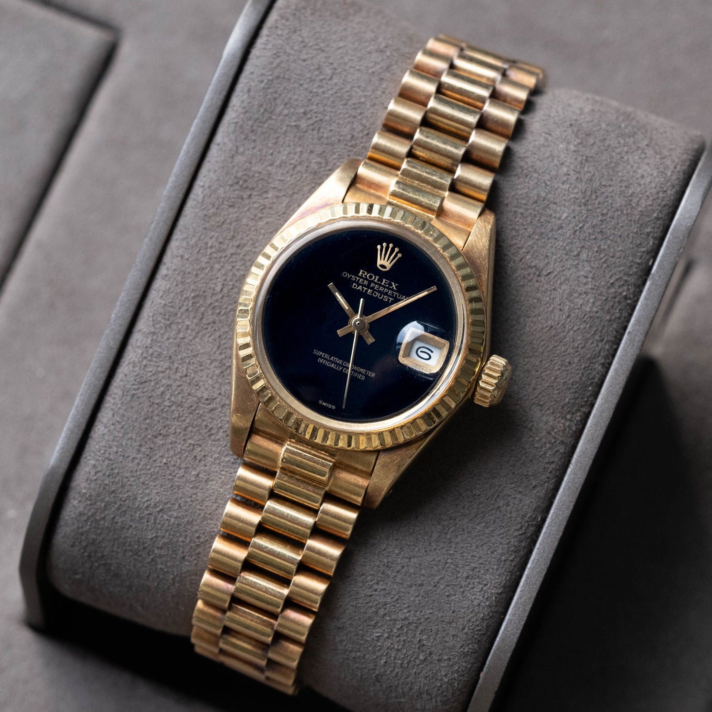Rolex Datejust Gold Lady "Onyx"  Stone Dial ref.6917 from 1978