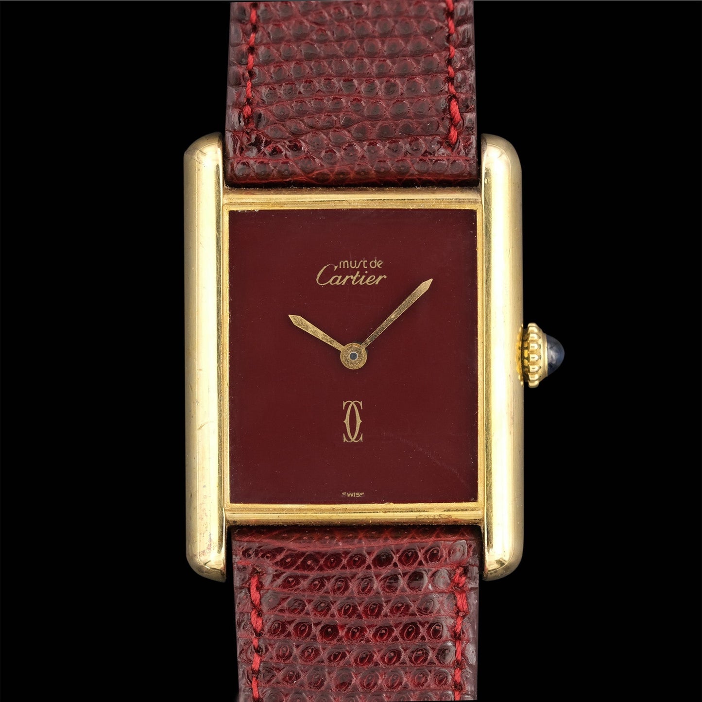 Cartier Tank Must de cartier Bordeaux de 1980s