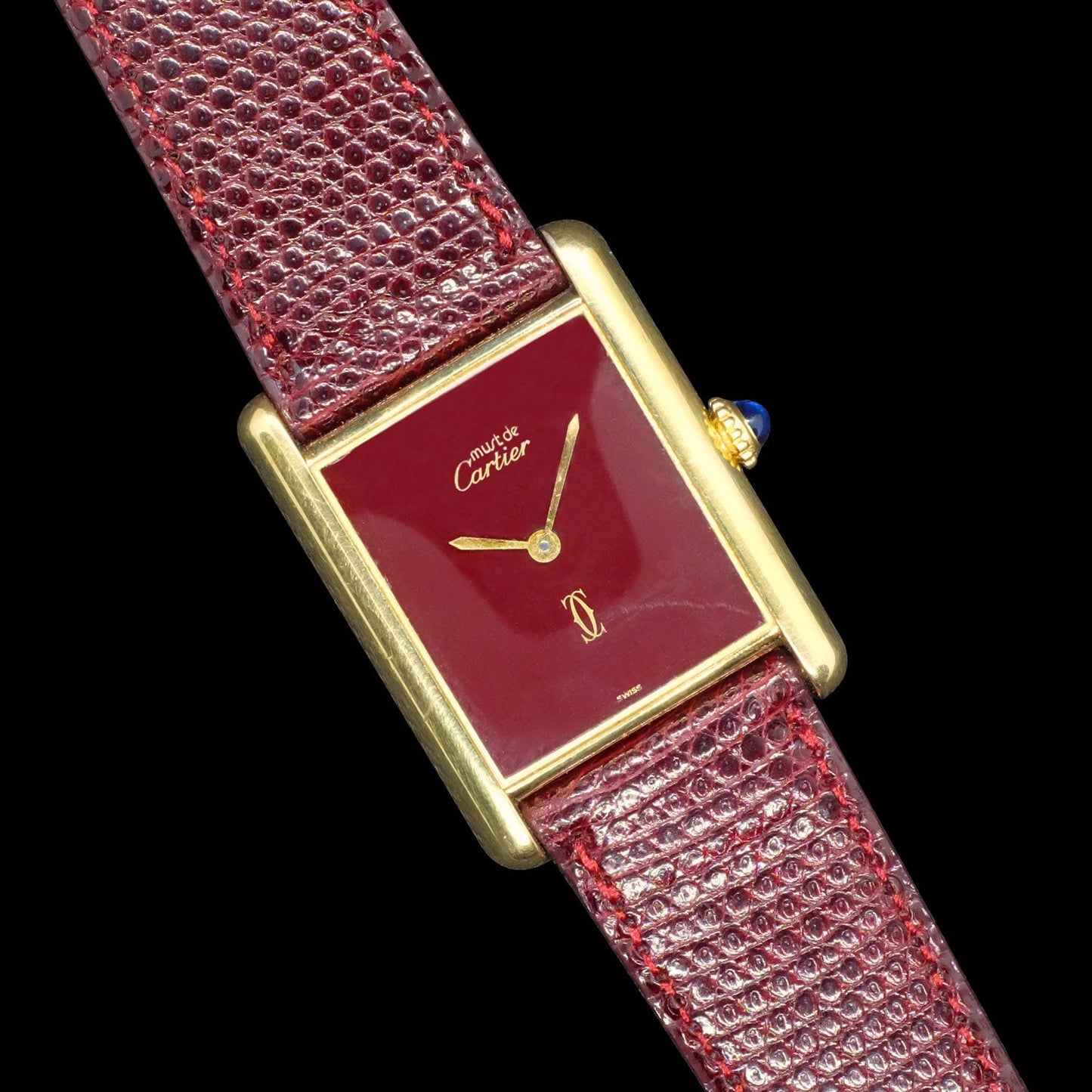 Cartier Tank Must de cartier Bordeaux de 1980s