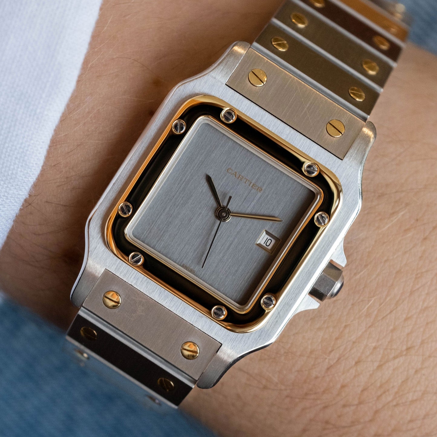 Cartier Santos Carrée "Slate Gray" ref.2961 de 1978