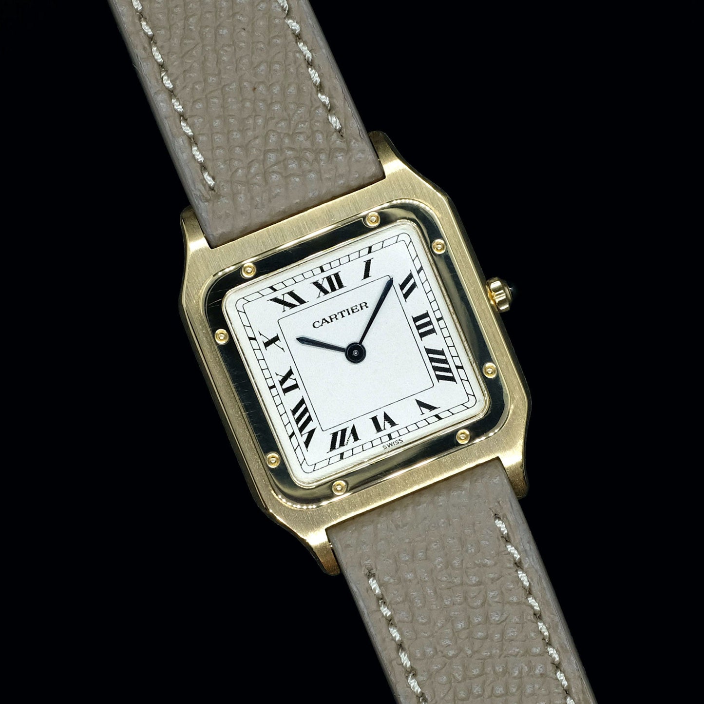 Cartier Santos Dumont Guilloché Ultra-Thin ref.15751 de 1991