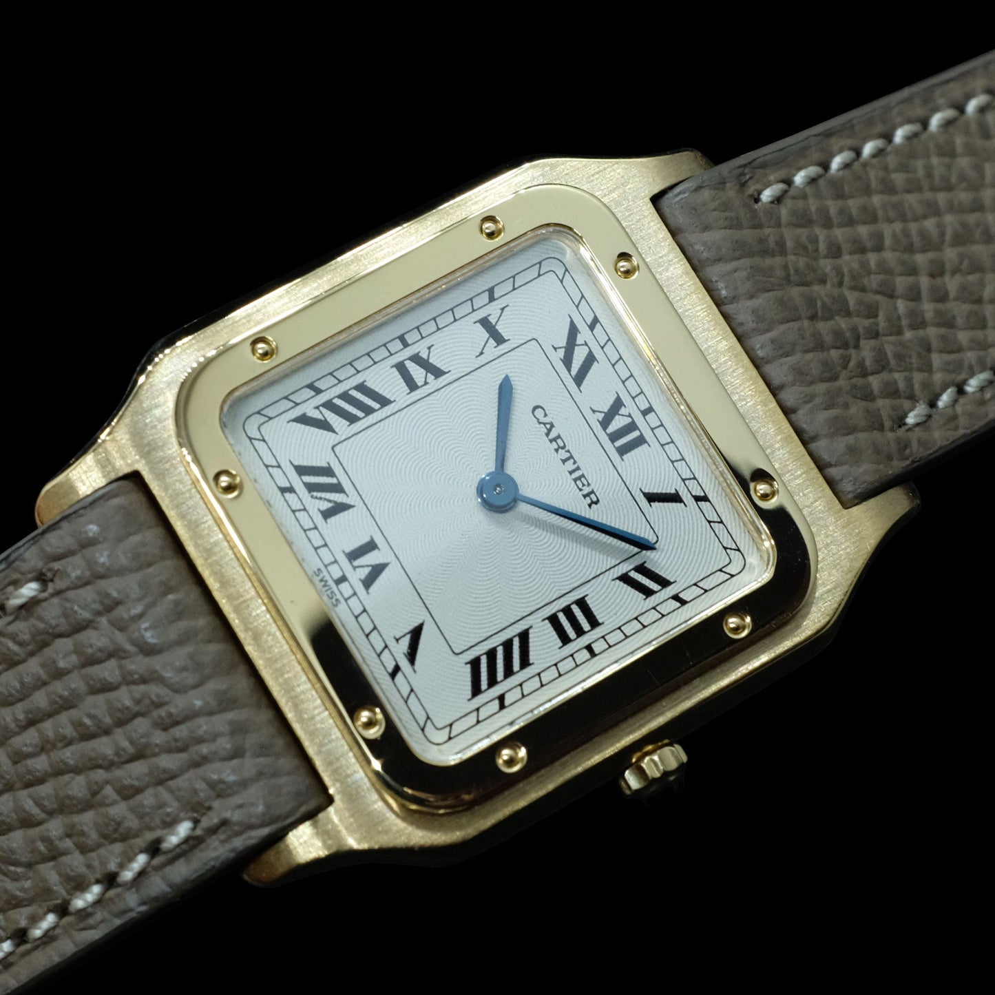 Cartier Santos Dumont Guilloché Ultra-Thin ref.15751 de 1991