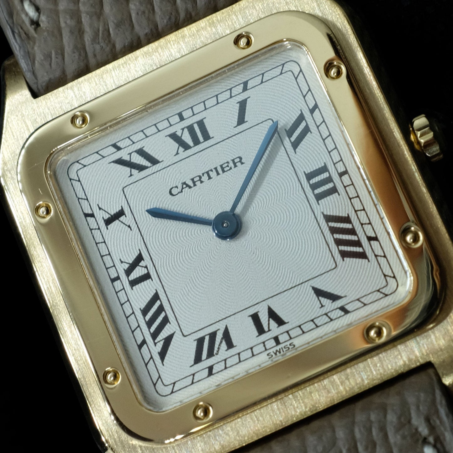 Cartier Santos Dumont Guilloché Ultra-Thin ref.15751 de 1991