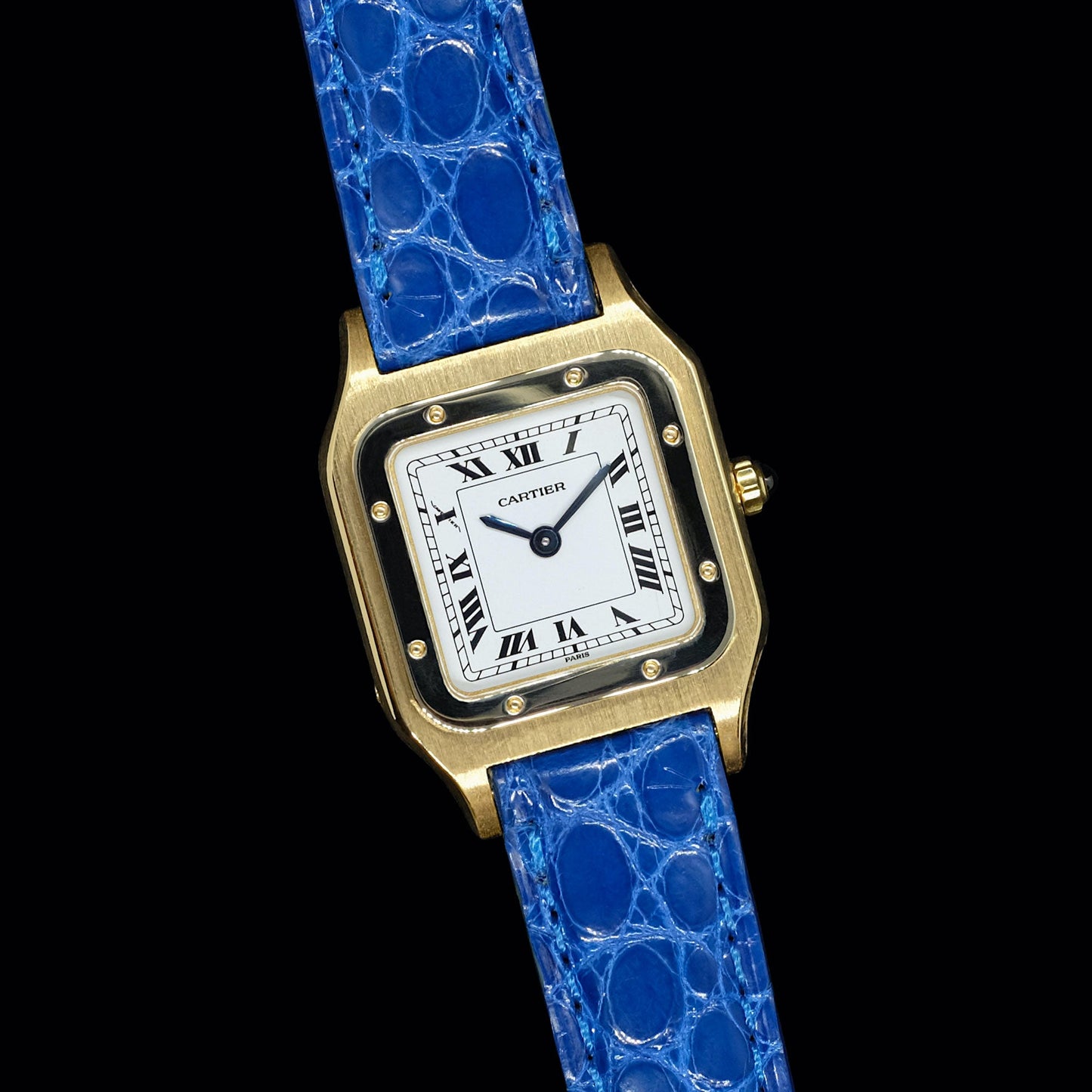 Cartier Santos Dumont Mini Bianco/Giallo ref.9606 de 1989