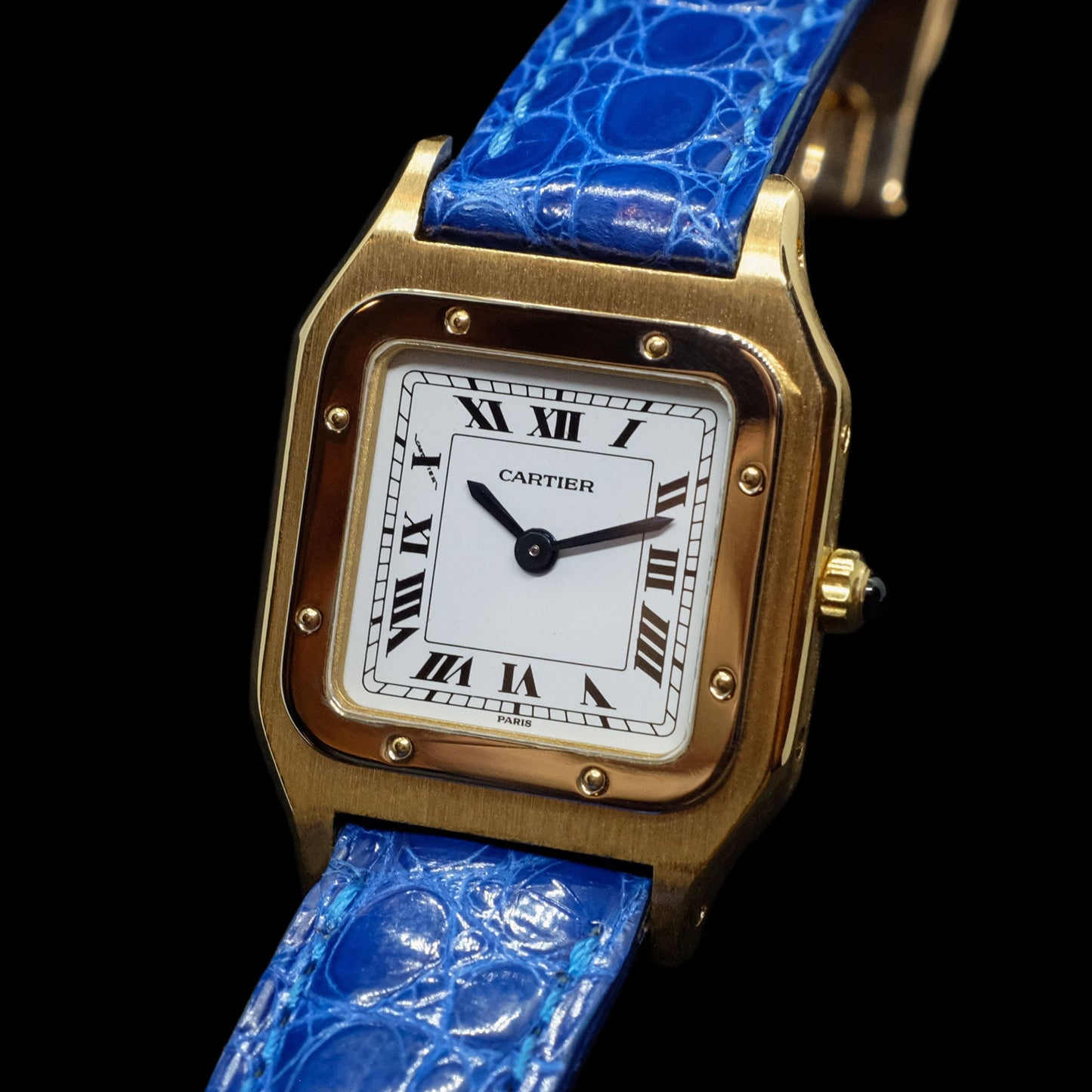 Cartier Santos Dumont Mini Bianco/Giallo ref.9606 de 1989