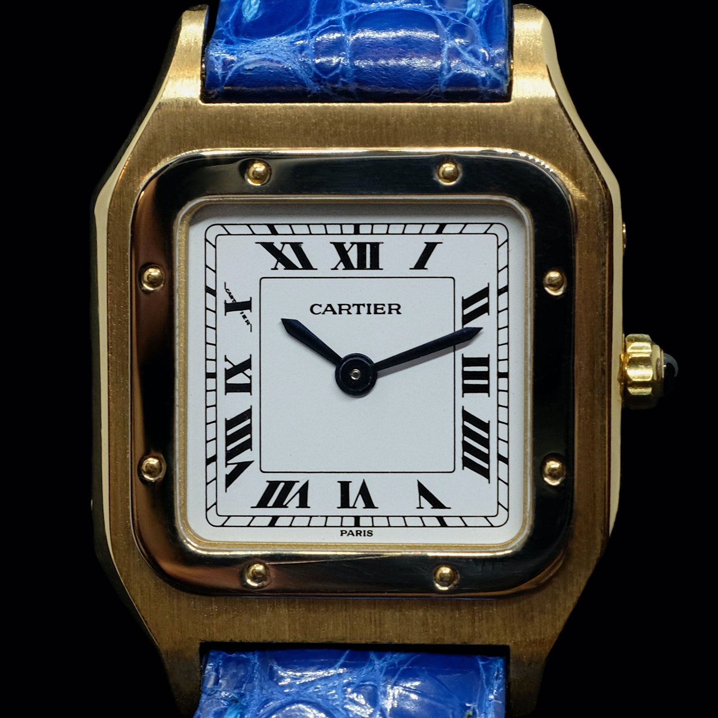 Cartier Santos Dumont Mini Bianco/Giallo ref.9606 de 1989