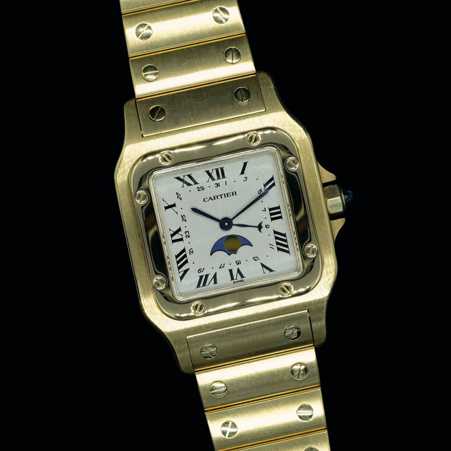 Cartier Santos Galbee Moonphase 18K ref.819901 de 1989