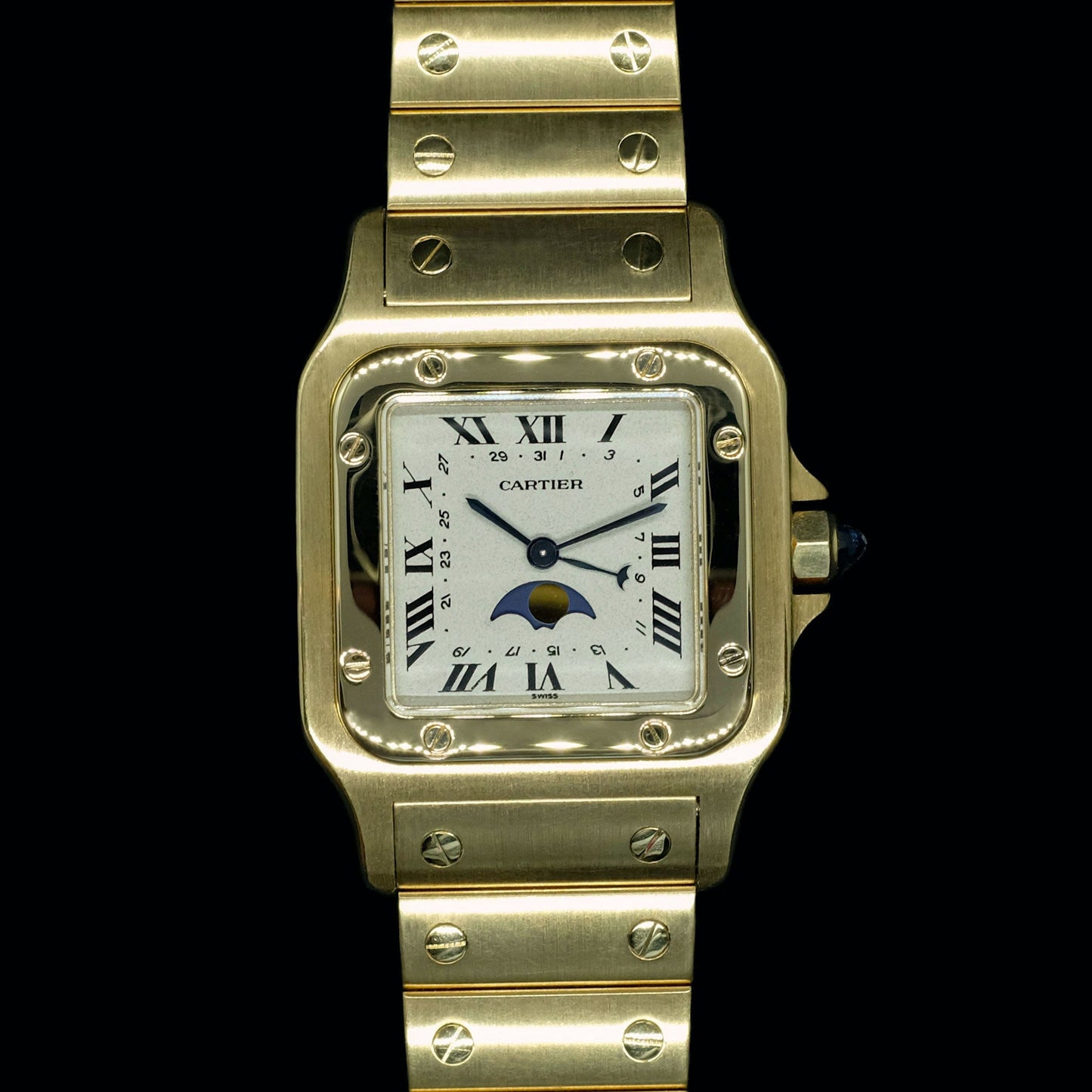 Cartier Santos Galbee Moonphase 18K ref.819901 de 1989