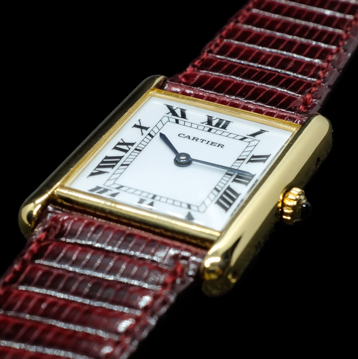 Cartier Tank Quartz Porcelain Dial 18k del 2000