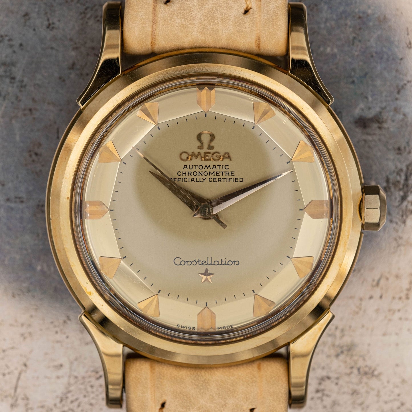 Omega Constellation De Luxe Pie-Pan NOS ref.2853 de 1954