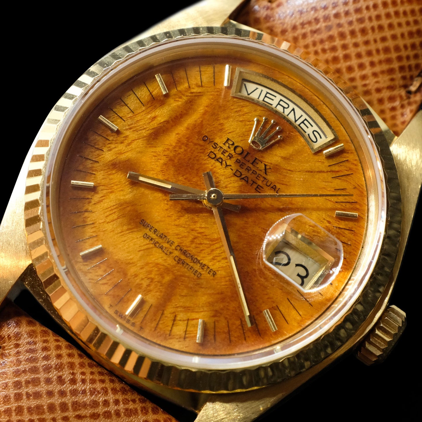Rolex Day-Date 18038 "Birch Wood" de 1982