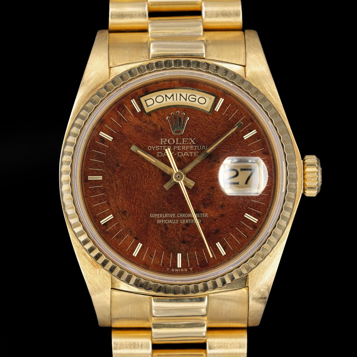 Rolex Day-Date 18038 Walnut Dial from 1980